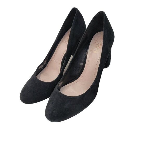 Vince Camuto Heels Womens Size 8 Black Suede - Picture 1 of 7